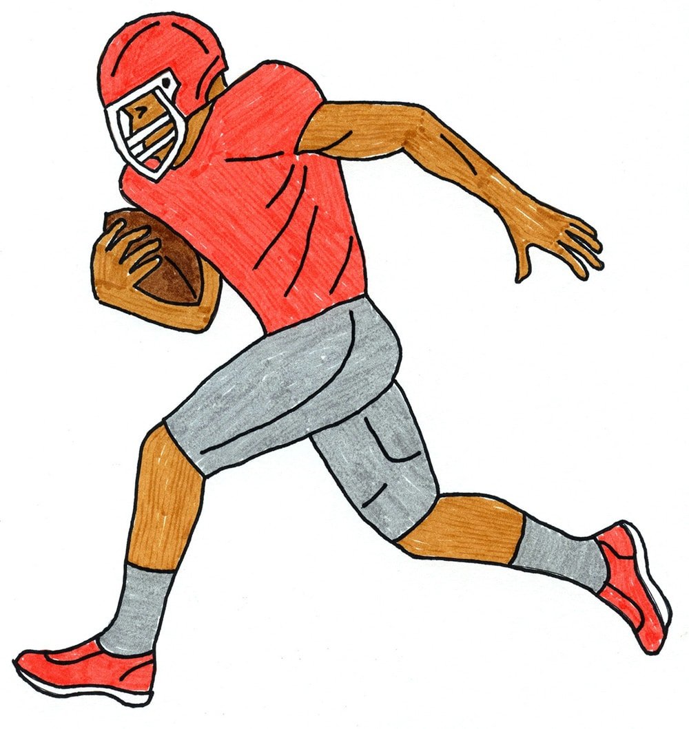 How to Draw a Football Player