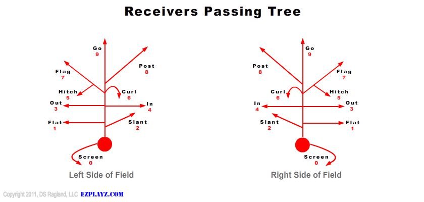 Youth Football Route Tree